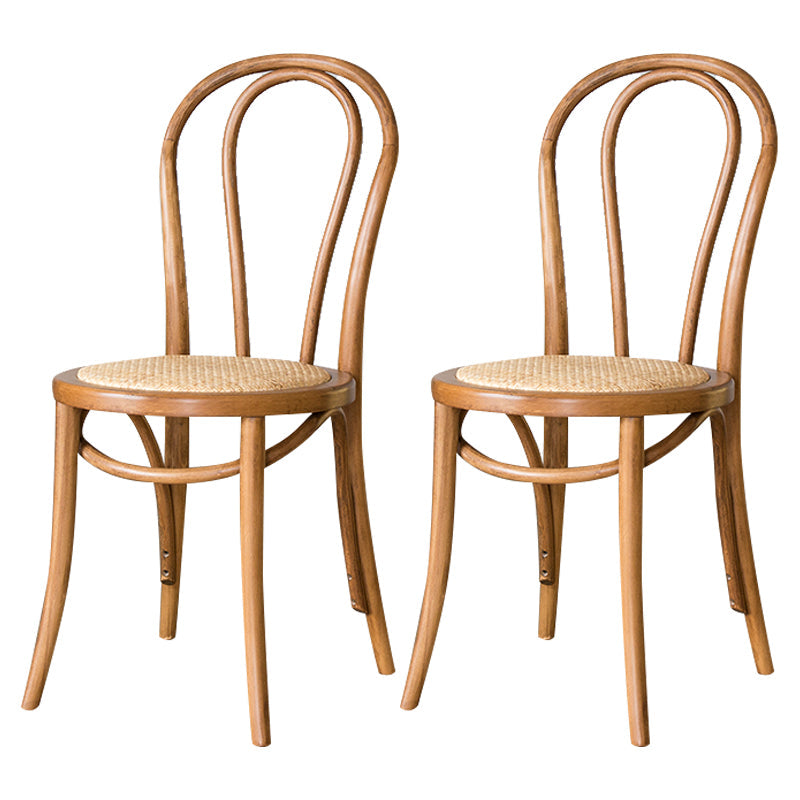 Modern Solid Beech Wood Chairs Kitchen Dining Windsor Back Side Chair Set Brown 2 Piece Set Clearhalo ' kitchen&dining_furn' 'Dining Chairs' 'Dining Tables & Seating' 'dining_chair' 'furn' 'furn_dining_chair' 'Furniture' 'furniture_dining_chair' 'Kitchen & Dining Furniture' 'kitchen' 3910486