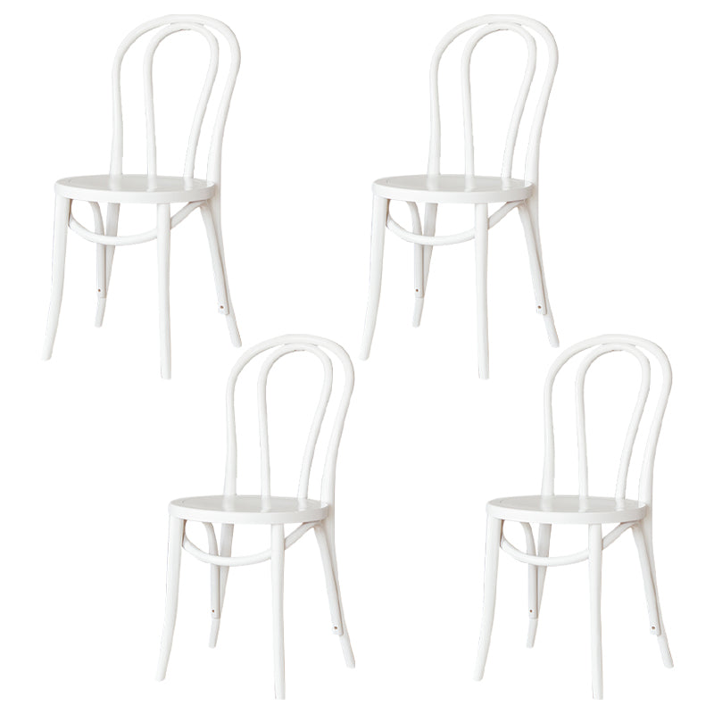 Modern Solid Beech Wood Chairs Kitchen Dining Windsor Back Side Chair Set Textured White 4 Piece Set Clearhalo ' kitchen&dining_furn' 'Dining Chairs' 'Dining Tables & Seating' 'dining_chair' 'furn' 'furn_dining_chair' 'Furniture' 'furniture_dining_chair' 'Kitchen & Dining Furniture' 'kitchen' 3910493