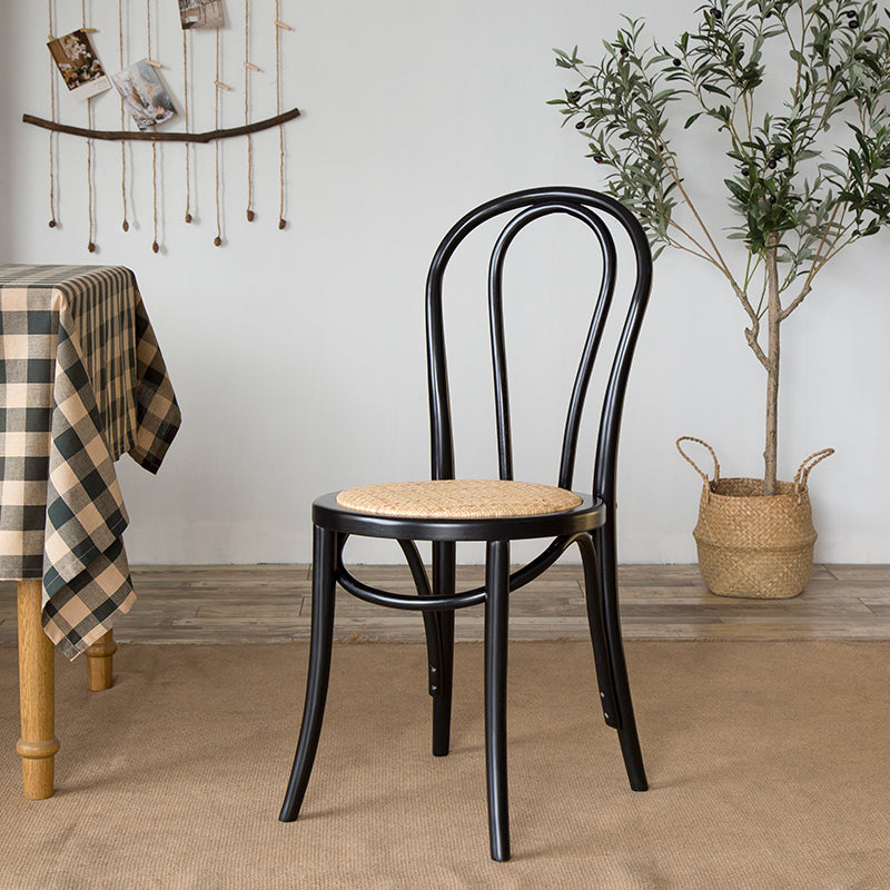 Modern Solid Beech Wood Chairs Kitchen Dining Windsor Back Side Chair Set Black-White 1 Piece Clearhalo ' kitchen&dining_furn' 'Dining Chairs' 'Dining Tables & Seating' 'dining_chair' 'furn' 'furn_dining_chair' 'Furniture' 'furniture_dining_chair' 'Kitchen & Dining Furniture' 'kitchen' 3910494