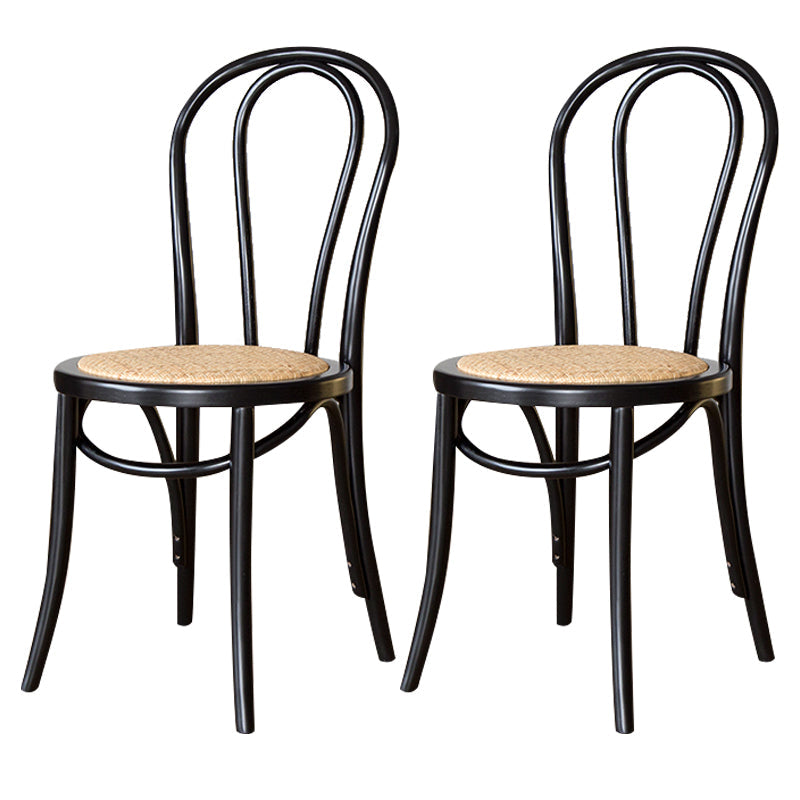 Modern Solid Beech Wood Chairs Kitchen Dining Windsor Back Side Chair Set Black-White 2 Piece Set Clearhalo ' kitchen&dining_furn' 'Dining Chairs' 'Dining Tables & Seating' 'dining_chair' 'furn' 'furn_dining_chair' 'Furniture' 'furniture_dining_chair' 'Kitchen & Dining Furniture' 'kitchen' 3910495