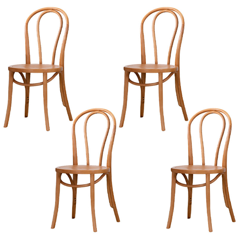 Modern Solid Beech Wood Chairs Kitchen Dining Windsor Back Side Chair Set Light Brown 4 Piece Set Clearhalo ' kitchen&dining_furn' 'Dining Chairs' 'Dining Tables & Seating' 'dining_chair' 'furn' 'furn_dining_chair' 'Furniture' 'furniture_dining_chair' 'Kitchen & Dining Furniture' 'kitchen' 3910499