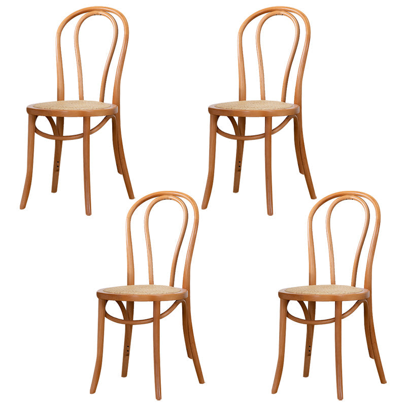 Modern Solid Beech Wood Chairs Kitchen Dining Windsor Back Side Chair Set Light Wood 4 Piece Set Clearhalo ' kitchen&dining_furn' 'Dining Chairs' 'Dining Tables & Seating' 'dining_chair' 'furn' 'furn_dining_chair' 'Furniture' 'furniture_dining_chair' 'Kitchen & Dining Furniture' 'kitchen' 3910505