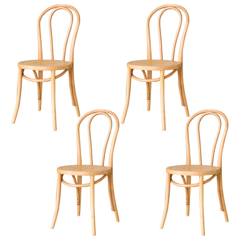 Modern Solid Beech Wood Chairs Kitchen Dining Windsor Back Side Chair Set Natural 4 Piece Set Clearhalo ' kitchen&dining_furn' 'Dining Chairs' 'Dining Tables & Seating' 'dining_chair' 'furn' 'furn_dining_chair' 'Furniture' 'furniture_dining_chair' 'Kitchen & Dining Furniture' 'kitchen' 3910517