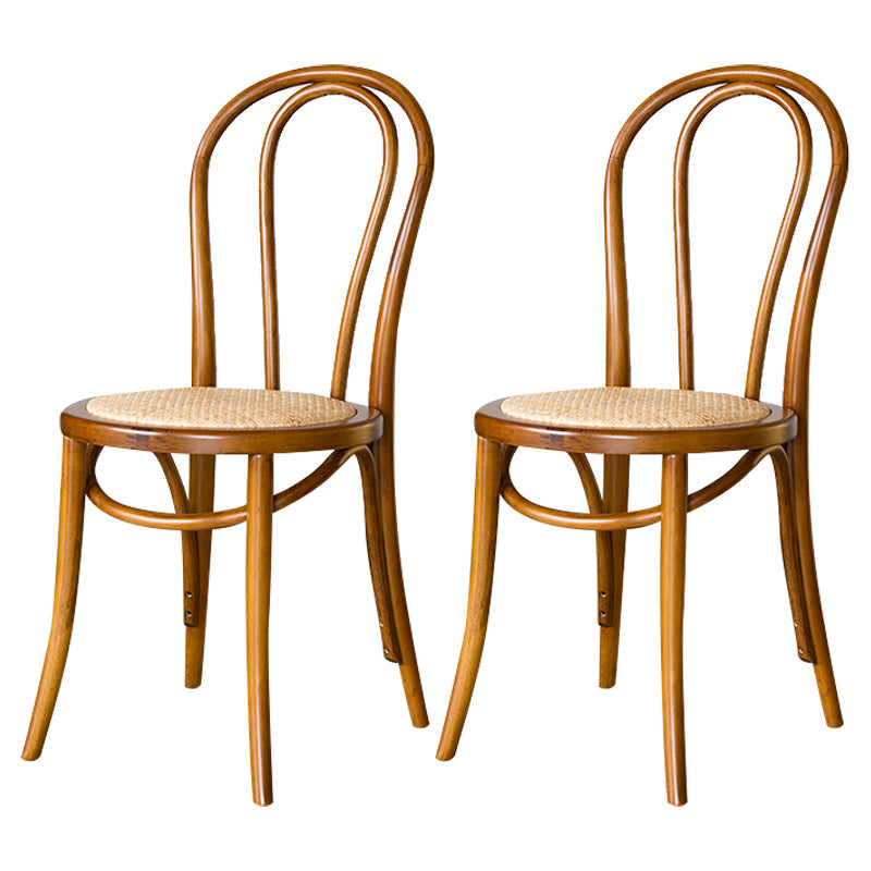 Modern Solid Beech Wood Chairs Kitchen Dining Windsor Back Side Chair Set Walnut 2 Piece Set Clearhalo ' kitchen&dining_furn' 'Dining Chairs' 'Dining Tables & Seating' 'dining_chair' 'furn' 'furn_dining_chair' 'Furniture' 'furniture_dining_chair' 'Kitchen & Dining Furniture' 'kitchen' 3910519