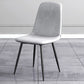 Contemporary Metal Dining Side Chair Dining Room Armless Solid Back Single Chair Light Gray Clearhalo ' kitchen&dining_furn' 'Dining Chairs' 'Dining Tables & Seating' 'dining_chair' 'furn' 'furn_dining_chair' 'Furniture' 'furniture_dining_chair' 'Kitchen & Dining Furniture' 'kitchen' 3910528