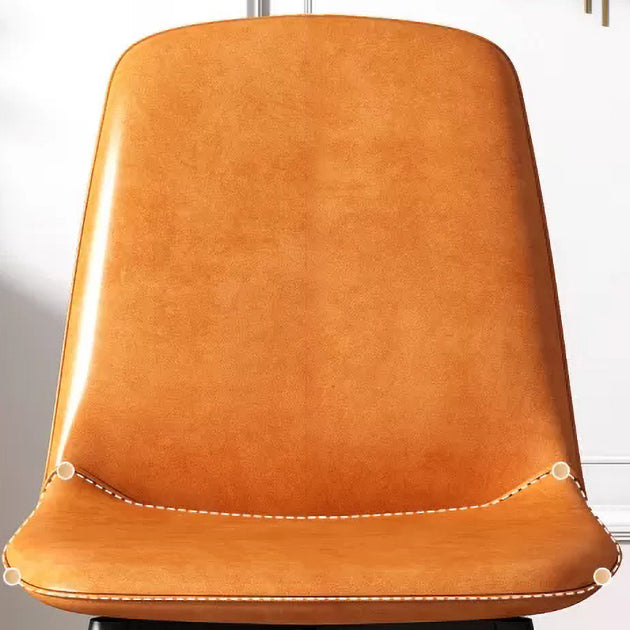 Contemporary Metal Dining Side Chair Dining Room Armless Solid Back Single Chair Clearhalo ' kitchen&dining_furn' 'Dining Chairs' 'Dining Tables & Seating' 'dining_chair' 'furn' 'furn_dining_chair' 'Furniture' 'furniture_dining_chair' 'Kitchen & Dining Furniture' 'kitchen' 3910535