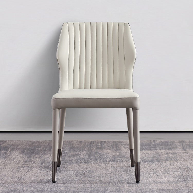 Contemporary Style Metal Dining Chairs Dining Wingback Armless Side Chairs for Kitchen Clearhalo ' kitchen&dining_furn' 'Dining Chairs' 'Dining Tables & Seating' 'dining_chair' 'furn' 'furn_dining_chair' 'Furniture' 'furniture_dining_chair' 'Kitchen & Dining Furniture' 'kitchen' 3910551