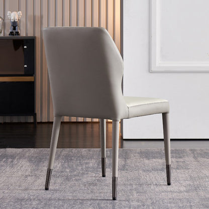 Contemporary Style Metal Dining Chairs Dining Wingback Armless Side Chairs for Kitchen Off-White 1 Piece Black Clearhalo ' kitchen&dining_furn' 'Dining Chairs' 'Dining Tables & Seating' 'dining_chair' 'furn' 'furn_dining_chair' 'Furniture' 'furniture_dining_chair' 'Kitchen & Dining Furniture' 'kitchen' 3910552