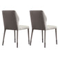 Contemporary Style Metal Dining Chairs Dining Wingback Armless Side Chairs for Kitchen Off-White 2 Piece Set Black Clearhalo ' kitchen&dining_furn' 'Dining Chairs' 'Dining Tables & Seating' 'dining_chair' 'furn' 'furn_dining_chair' 'Furniture' 'furniture_dining_chair' 'Kitchen & Dining Furniture' 'kitchen' 3910553