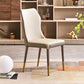 Contemporary Style Metal Dining Chairs Dining Wingback Armless Side Chairs for Kitchen Off-White 1 Piece Brass Gold Clearhalo ' kitchen&dining_furn' 'Dining Chairs' 'Dining Tables & Seating' 'dining_chair' 'furn' 'furn_dining_chair' 'Furniture' 'furniture_dining_chair' 'Kitchen & Dining Furniture' 'kitchen' 3910563