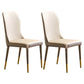Contemporary Style Metal Dining Chairs Dining Wingback Armless Side Chairs for Kitchen Off-White 2 Piece Set Brass Gold Clearhalo ' kitchen&dining_furn' 'Dining Chairs' 'Dining Tables & Seating' 'dining_chair' 'furn' 'furn_dining_chair' 'Furniture' 'furniture_dining_chair' 'Kitchen & Dining Furniture' 'kitchen' 3910564
