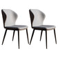 Contemporary Style Metal Dining Chair Dining Wingback Armless Side Chair for Kitchen Grey 2 Piece Set Clearhalo ' kitchen&dining_furn' 'Dining Chairs' 'Dining Tables & Seating' 'dining_chair' 'furn' 'furn_dining_chair' 'Furniture' 'furniture_dining_chair' 'Kitchen & Dining Furniture' 'kitchen' 3910569