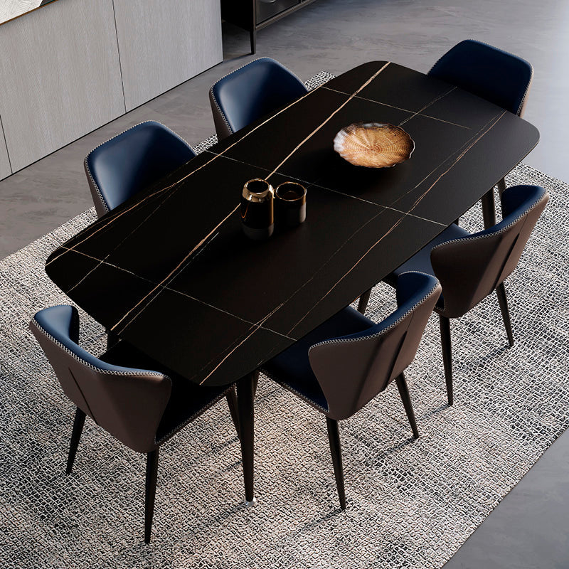 Contemporary Style Metal Dining Chair Dining Wingback Armless Side Chair for Kitchen Clearhalo ' kitchen&dining_furn' 'Dining Chairs' 'Dining Tables & Seating' 'dining_chair' 'furn' 'furn_dining_chair' 'Furniture' 'furniture_dining_chair' 'Kitchen & Dining Furniture' 'kitchen' 3910572