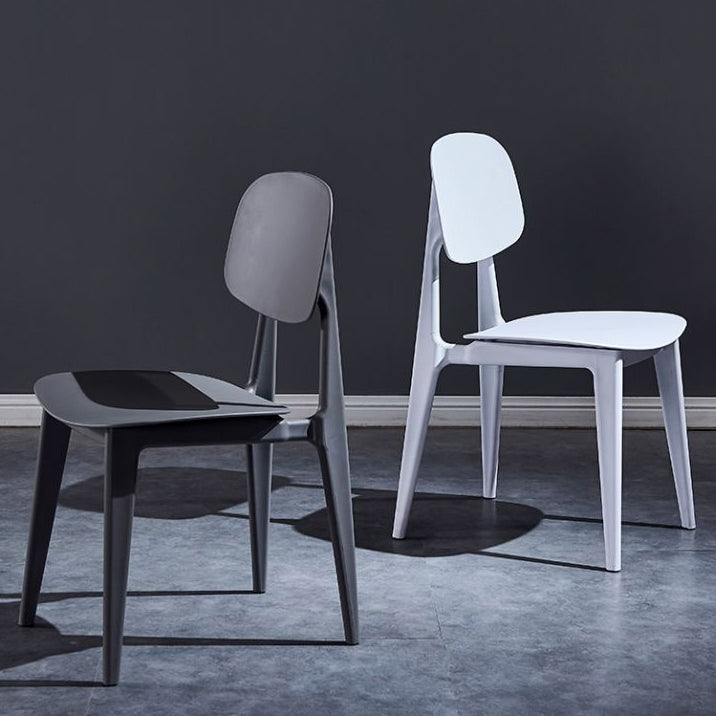 Minimalist Style Open Back Dining Side Chairs Plastic Dining Armless Chairs for Home Clearhalo ' kitchen&dining_furn' 'Dining Chairs' 'Dining Tables & Seating' 'dining_chair' 'furn' 'furn_dining_chair' 'Furniture' 'furniture_dining_chair' 'Kitchen & Dining Furniture' 'kitchen' 3910590