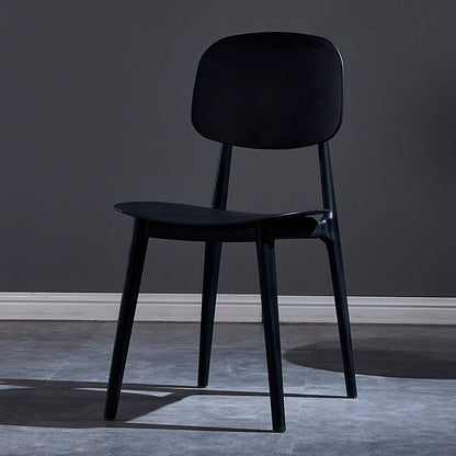 Minimalist Style Open Back Dining Side Chairs Plastic Dining Armless Chairs for Home Black 1 Piece Clearhalo ' kitchen&dining_furn' 'Dining Chairs' 'Dining Tables & Seating' 'dining_chair' 'furn' 'furn_dining_chair' 'Furniture' 'furniture_dining_chair' 'Kitchen & Dining Furniture' 'kitchen' 3910591
