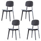 Minimalist Style Open Back Dining Side Chairs Plastic Dining Armless Chairs for Home Grey 4 Piece Set Clearhalo ' kitchen&dining_furn' 'Dining Chairs' 'Dining Tables & Seating' 'dining_chair' 'furn' 'furn_dining_chair' 'Furniture' 'furniture_dining_chair' 'Kitchen & Dining Furniture' 'kitchen' 3910601