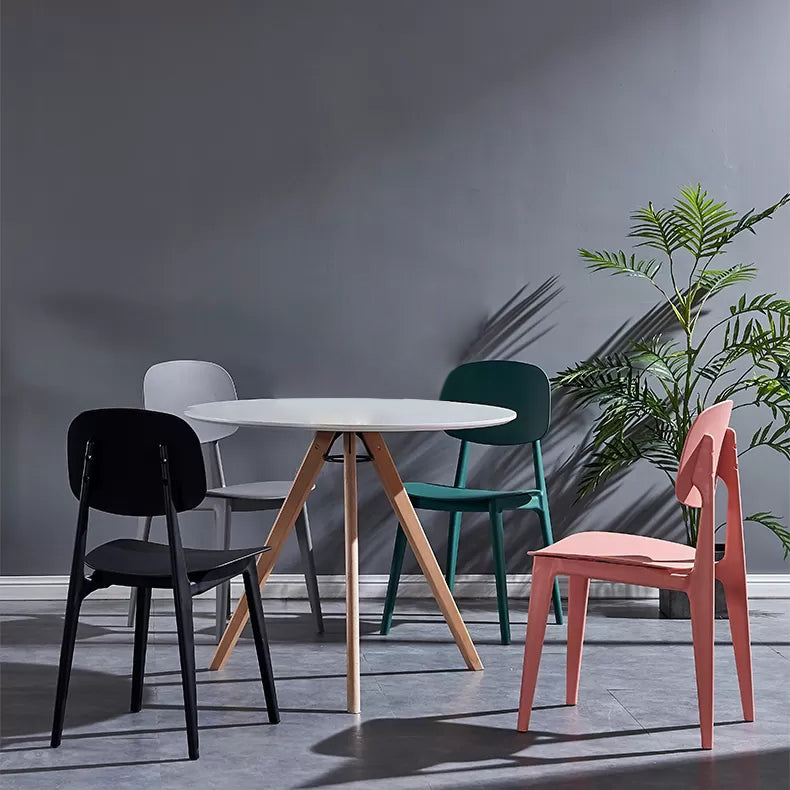 Minimalist Style Open Back Dining Side Chairs Plastic Dining Armless Chairs for Home Clearhalo ' kitchen&dining_furn' 'Dining Chairs' 'Dining Tables & Seating' 'dining_chair' 'furn' 'furn_dining_chair' 'Furniture' 'furniture_dining_chair' 'Kitchen & Dining Furniture' 'kitchen' 3910610