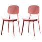 Minimalist Style Open Back Dining Side Chairs Plastic Dining Armless Chairs for Home Pink 2 Piece Set Clearhalo ' kitchen&dining_furn' 'Dining Chairs' 'Dining Tables & Seating' 'dining_chair' 'furn' 'furn_dining_chair' 'Furniture' 'furniture_dining_chair' 'Kitchen & Dining Furniture' 'kitchen' 3910611