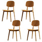 Minimalist Style Open Back Dining Side Chairs Plastic Dining Armless Chairs for Home Yellow 4 Piece Set Clearhalo ' kitchen&dining_furn' 'Dining Chairs' 'Dining Tables & Seating' 'dining_chair' 'furn' 'furn_dining_chair' 'Furniture' 'furniture_dining_chair' 'Kitchen & Dining Furniture' 'kitchen' 3910615