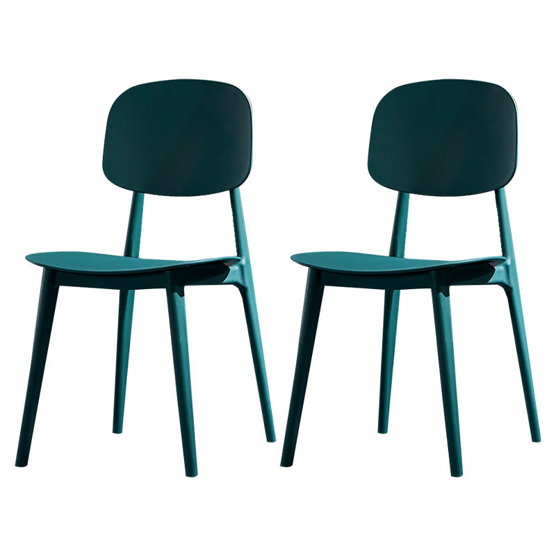 Minimalist Style Open Back Dining Side Chairs Plastic Dining Armless Chairs for Home Green 2 Piece Set Clearhalo ' kitchen&dining_furn' 'Dining Chairs' 'Dining Tables & Seating' 'dining_chair' 'furn' 'furn_dining_chair' 'Furniture' 'furniture_dining_chair' 'Kitchen & Dining Furniture' 'kitchen' 3910617