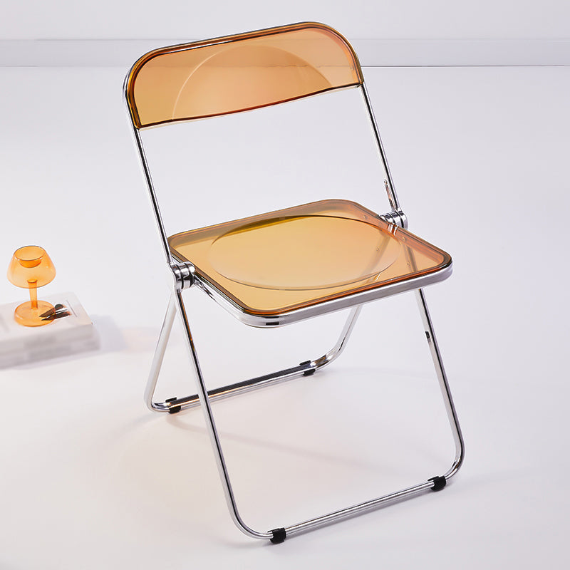 Modern Metal Indoor-Outdoor Chair Armless Open Back Single Dining Side Chair Yellow Clearhalo ' kitchen&dining_furn' 'Dining Chairs' 'Dining Tables & Seating' 'dining_chair' 'furn' 'furn_dining_chair' 'Furniture' 'furniture_dining_chair' 'Kitchen & Dining Furniture' 'kitchen' 3910626