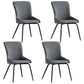 Contemporary Style Metal Dining Chair Dining Arm Side Chair for Kitchen Dark Gray 4 Piece Set Clearhalo ' kitchen&dining_furn' 'Dining Chairs' 'Dining Tables & Seating' 'dining_chair' 'furn' 'furn_dining_chair' 'Furniture' 'furniture_dining_chair' 'Kitchen & Dining Furniture' 'kitchen' 3910655