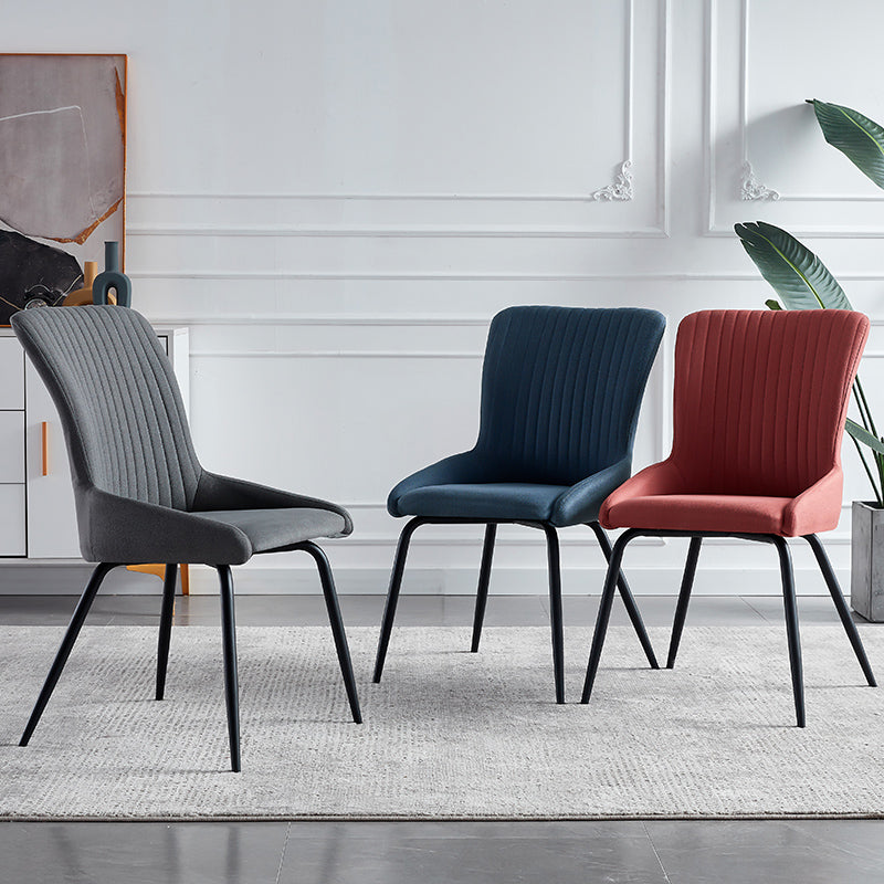 Contemporary Style Metal Dining Chair Dining Arm Side Chair for Kitchen Clearhalo ' kitchen&dining_furn' 'Dining Chairs' 'Dining Tables & Seating' 'dining_chair' 'furn' 'furn_dining_chair' 'Furniture' 'furniture_dining_chair' 'Kitchen & Dining Furniture' 'kitchen' 3910656