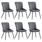 Contemporary Style Metal Dining Chair Dining Arm Side Chair for Kitchen Dark Gray 6 Piece Set Clearhalo ' kitchen&dining_furn' 'Dining Chairs' 'Dining Tables & Seating' 'dining_chair' 'furn' 'furn_dining_chair' 'Furniture' 'furniture_dining_chair' 'Kitchen & Dining Furniture' 'kitchen' 3910657
