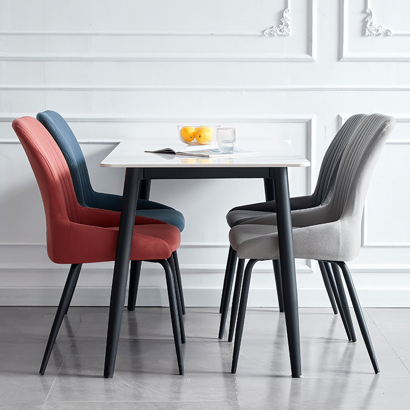 Contemporary Style Metal Dining Chair Dining Arm Side Chair for Kitchen Clearhalo ' kitchen&dining_furn' 'Dining Chairs' 'Dining Tables & Seating' 'dining_chair' 'furn' 'furn_dining_chair' 'Furniture' 'furniture_dining_chair' 'Kitchen & Dining Furniture' 'kitchen' 3910658