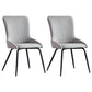 Contemporary Style Metal Dining Chair Dining Arm Side Chair for Kitchen Light Gray 2 Piece Set Clearhalo ' kitchen&dining_furn' 'Dining Chairs' 'Dining Tables & Seating' 'dining_chair' 'furn' 'furn_dining_chair' 'Furniture' 'furniture_dining_chair' 'Kitchen & Dining Furniture' 'kitchen' 3910660