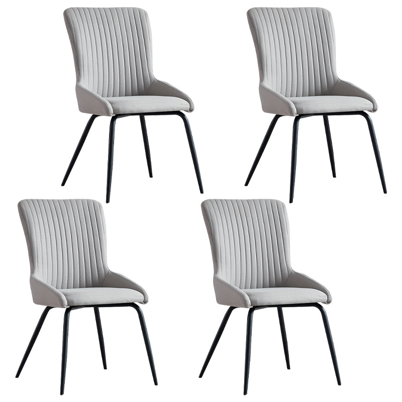 Contemporary Style Metal Dining Chair Dining Arm Side Chair for Kitchen Light Gray 4 Piece Set Clearhalo ' kitchen&dining_furn' 'Dining Chairs' 'Dining Tables & Seating' 'dining_chair' 'furn' 'furn_dining_chair' 'Furniture' 'furniture_dining_chair' 'Kitchen & Dining Furniture' 'kitchen' 3910661