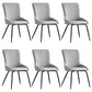 Contemporary Style Metal Dining Chair Dining Arm Side Chair for Kitchen Light Gray 6 Piece Set Clearhalo ' kitchen&dining_furn' 'Dining Chairs' 'Dining Tables & Seating' 'dining_chair' 'furn' 'furn_dining_chair' 'Furniture' 'furniture_dining_chair' 'Kitchen & Dining Furniture' 'kitchen' 3910663