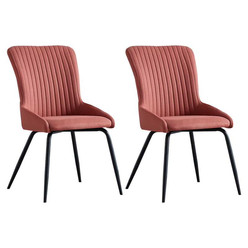Contemporary Style Metal Dining Chair Dining Arm Side Chair for Kitchen Red 2 Piece Set Clearhalo ' kitchen&dining_furn' 'Dining Chairs' 'Dining Tables & Seating' 'dining_chair' 'furn' 'furn_dining_chair' 'Furniture' 'furniture_dining_chair' 'Kitchen & Dining Furniture' 'kitchen' 3910666