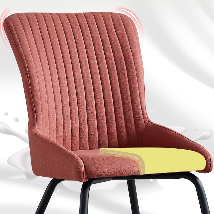 Contemporary Style Metal Dining Chair Dining Arm Side Chair for Kitchen Clearhalo ' kitchen&dining_furn' 'Dining Chairs' 'Dining Tables & Seating' 'dining_chair' 'furn' 'furn_dining_chair' 'Furniture' 'furniture_dining_chair' 'Kitchen & Dining Furniture' 'kitchen' 3910667