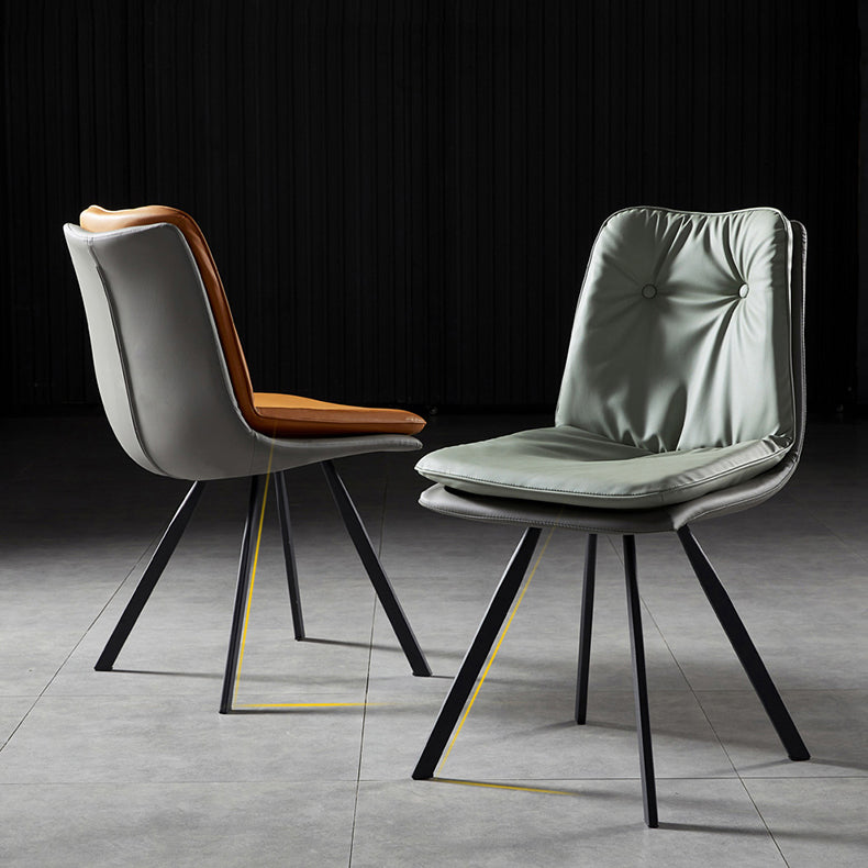 Contemporary Style Metal Dining Chair Dining Armless Side Chair for Kitchen Clearhalo ' kitchen&dining_furn' 'Dining Chairs' 'Dining Tables & Seating' 'dining_chair' 'furn' 'furn_dining_chair' 'Furniture' 'furniture_dining_chair' 'Kitchen & Dining Furniture' 'kitchen' 3910695