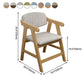 Open Back Dining Chair Upholstered Arm Single Dining Chair with Wood Legs Clearhalo ' kitchen&dining_furn' 'Dining Chairs' 'Dining Tables & Seating' 'dining_chair' 'furn' 'furn_dining_chair' 'Furniture' 'furniture_dining_chair' 'Kitchen & Dining Furniture' 'kitchen' 3910717