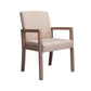 Country Style Arm Chair Solid Back Upholstered Dining Single Armchair Off-White Clearhalo ' kitchen&dining_furn' 'Dining Chairs' 'Dining Tables & Seating' 'dining_chair' 'furn' 'furn_dining_chair' 'Furniture' 'furniture_dining_chair' 'Kitchen & Dining Furniture' 'kitchen' 3910719