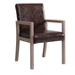 Country Style Arm Chair Solid Back Upholstered Dining Single Armchair Dark Coffee Clearhalo ' kitchen&dining_furn' 'Dining Chairs' 'Dining Tables & Seating' 'dining_chair' 'furn' 'furn_dining_chair' 'Furniture' 'furniture_dining_chair' 'Kitchen & Dining Furniture' 'kitchen' 3910720