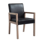Country Style Arm Chair Solid Back Upholstered Dining Single Armchair Black Clearhalo ' kitchen&dining_furn' 'Dining Chairs' 'Dining Tables & Seating' 'dining_chair' 'furn' 'furn_dining_chair' 'Furniture' 'furniture_dining_chair' 'Kitchen & Dining Furniture' 'kitchen' 3910722