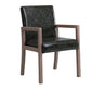 Country Style Arm Chair Solid Back Upholstered Dining Single Armchair Blackish Green Clearhalo ' kitchen&dining_furn' 'Dining Chairs' 'Dining Tables & Seating' 'dining_chair' 'furn' 'furn_dining_chair' 'Furniture' 'furniture_dining_chair' 'Kitchen & Dining Furniture' 'kitchen' 3910724