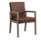 Country Style Arm Chair Solid Back Upholstered Dining Single Armchair Light Brown Clearhalo ' kitchen&dining_furn' 'Dining Chairs' 'Dining Tables & Seating' 'dining_chair' 'furn' 'furn_dining_chair' 'Furniture' 'furniture_dining_chair' 'Kitchen & Dining Furniture' 'kitchen' 3910726