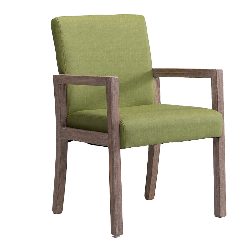 Country Style Arm Chair Solid Back Upholstered Dining Single Armchair Lemon Green Clearhalo ' kitchen&dining_furn' 'Dining Chairs' 'Dining Tables & Seating' 'dining_chair' 'furn' 'furn_dining_chair' 'Furniture' 'furniture_dining_chair' 'Kitchen & Dining Furniture' 'kitchen' 3910728
