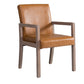 Country Style Arm Chair Solid Back Upholstered Dining Single Armchair Orange Clearhalo ' kitchen&dining_furn' 'Dining Chairs' 'Dining Tables & Seating' 'dining_chair' 'furn' 'furn_dining_chair' 'Furniture' 'furniture_dining_chair' 'Kitchen & Dining Furniture' 'kitchen' 3910731