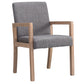Country Style Arm Chair Solid Back Upholstered Dining Single Armchair Grey Clearhalo ' kitchen&dining_furn' 'Dining Chairs' 'Dining Tables & Seating' 'dining_chair' 'furn' 'furn_dining_chair' 'Furniture' 'furniture_dining_chair' 'Kitchen & Dining Furniture' 'kitchen' 3910733