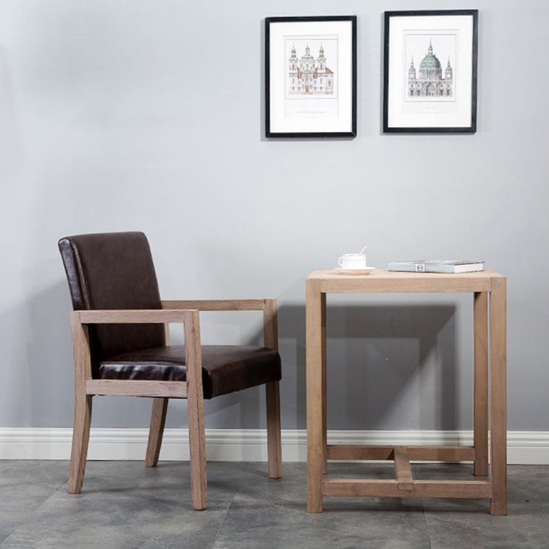 Country Style Arm Chair Solid Back Upholstered Dining Single Armchair Clearhalo ' kitchen&dining_furn' 'Dining Chairs' 'Dining Tables & Seating' 'dining_chair' 'furn' 'furn_dining_chair' 'Furniture' 'furniture_dining_chair' 'Kitchen & Dining Furniture' 'kitchen' 3910737