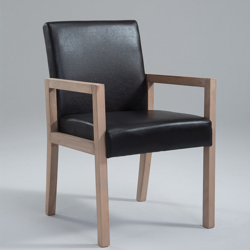 Country Style Arm Chair Solid Back Upholstered Dining Single Armchair Clearhalo ' kitchen&dining_furn' 'Dining Chairs' 'Dining Tables & Seating' 'dining_chair' 'furn' 'furn_dining_chair' 'Furniture' 'furniture_dining_chair' 'Kitchen & Dining Furniture' 'kitchen' 3910738