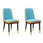 Contemporary Metal Side Chair Dining Room Armless Cushion Wingback Chair Blue-Orange 2 Piece Set Clearhalo ' kitchen&dining_furn' 'Dining Chairs' 'Dining Tables & Seating' 'dining_chair' 'furn' 'furn_dining_chair' 'Furniture' 'furniture_dining_chair' 'Kitchen & Dining Furniture' 'kitchen' 3910768
