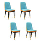 Contemporary Metal Side Chair Dining Room Armless Cushion Wingback Chair Blue-Orange 4 Piece Set Clearhalo ' kitchen&dining_furn' 'Dining Chairs' 'Dining Tables & Seating' 'dining_chair' 'furn' 'furn_dining_chair' 'Furniture' 'furniture_dining_chair' 'Kitchen & Dining Furniture' 'kitchen' 3910770