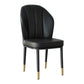 Contemporary Metal Side Chair Dining Room Armless Cushion Wingback Chair Black 1 Piece Clearhalo ' kitchen&dining_furn' 'Dining Chairs' 'Dining Tables & Seating' 'dining_chair' 'furn' 'furn_dining_chair' 'Furniture' 'furniture_dining_chair' 'Kitchen & Dining Furniture' 'kitchen' 3910771