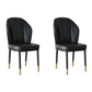 Contemporary Metal Side Chair Dining Room Armless Cushion Wingback Chair Black 2 Piece Set Clearhalo ' kitchen&dining_furn' 'Dining Chairs' 'Dining Tables & Seating' 'dining_chair' 'furn' 'furn_dining_chair' 'Furniture' 'furniture_dining_chair' 'Kitchen & Dining Furniture' 'kitchen' 3910772